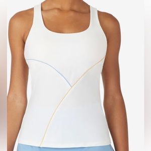 Fila Top Womens Large White Racerback Sleeveless Tennis Tank